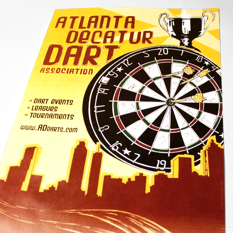 Atlanta Decatur Dart Association poster