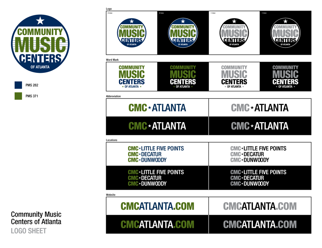Community Music Centers of Atlanta logo sheet